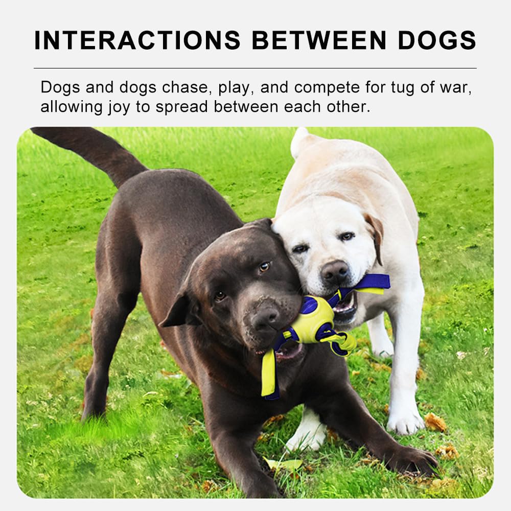 Hundespielzeug Ball mit Riemen, interaktives Hundespielzeug zum Tauziehen, Welpengeburtstagsgeschenke, Hundespielzeug, Hundespielzeug, Wasserspielzeug, langlebige Hundespielzeuge Bälle für