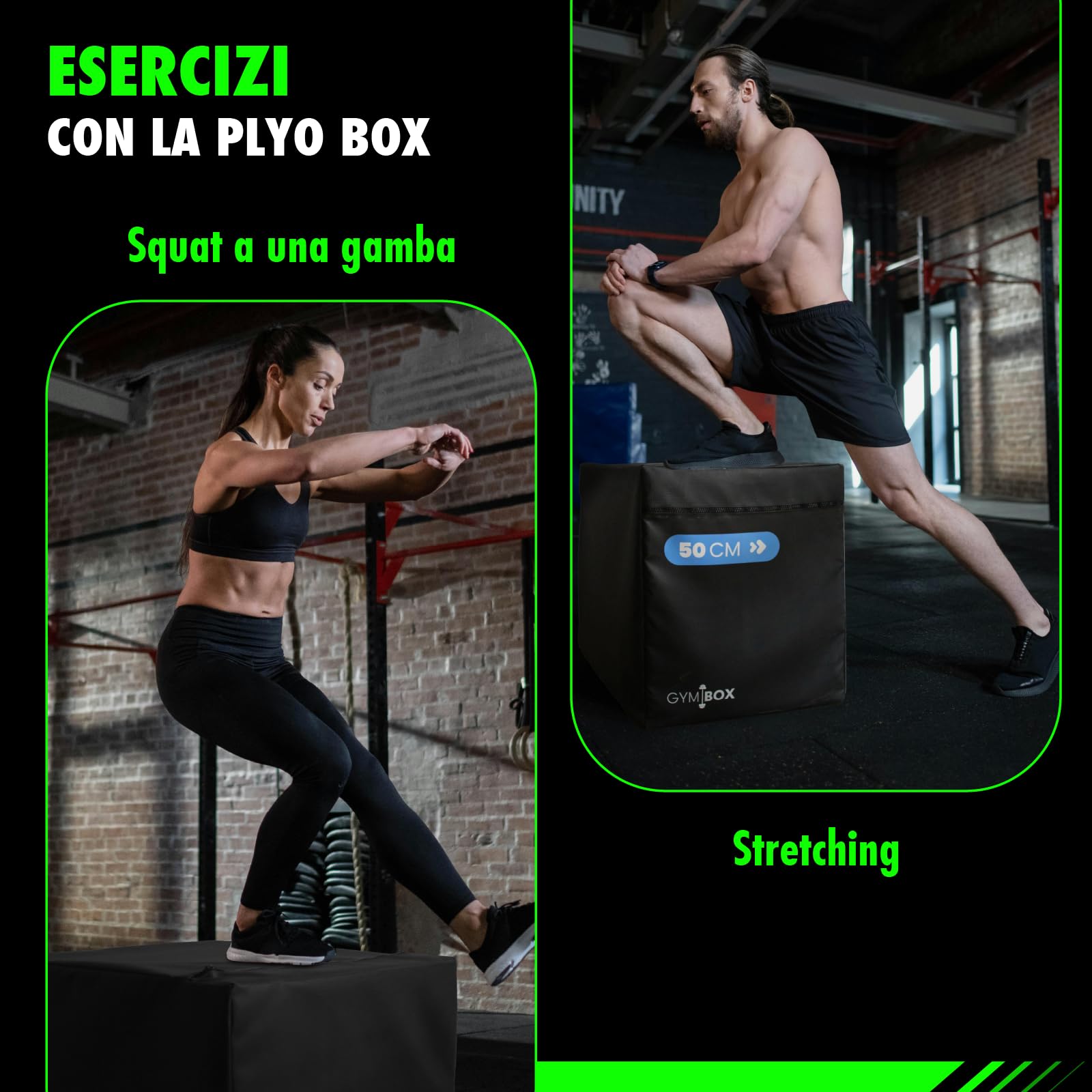 Desipak Plyo Box a 3 Altezze per Allenamento a Casa e Palestra, Jumping Box Pliometrico per Fitness, Box-Squat e Step-up, Capacità 120 kg
