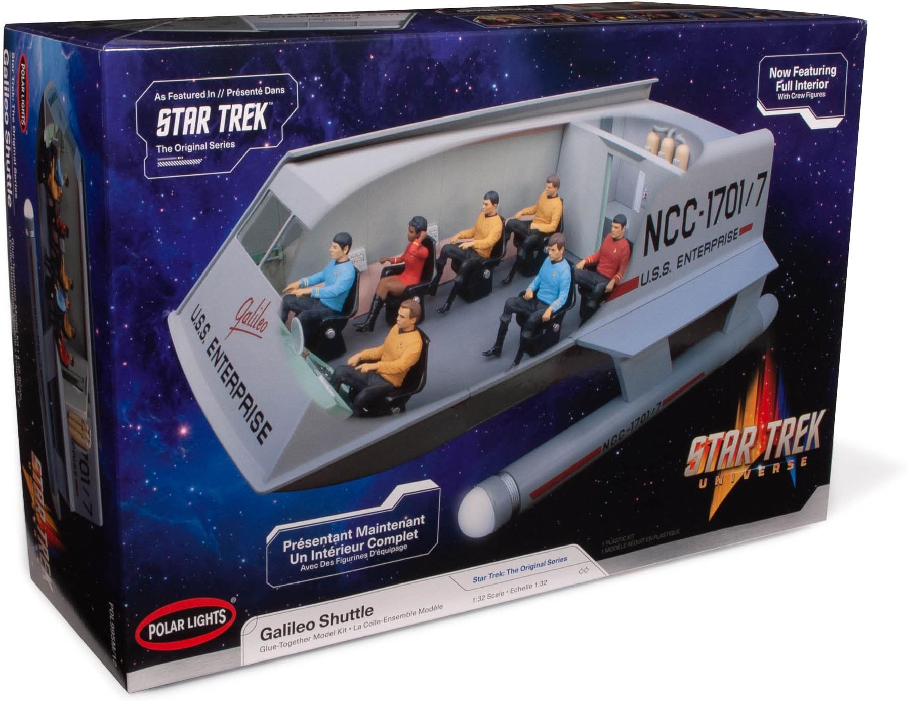 AMT Polar Lights Galileo Shuttle w/Interior 2T 1:32 Scale Model Kit