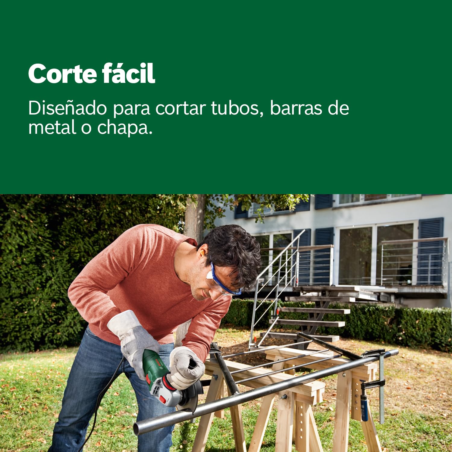 Bosch Amoladora angular con cable UniversalGrind 850-125 (para cortar y amolar diversos materiales: 850 W; 125 mm diám.)