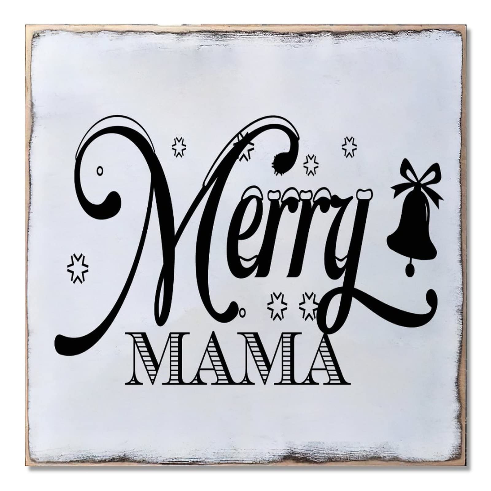 Panneau décoratif Merry Mama en bois noble pour Noël 41cm