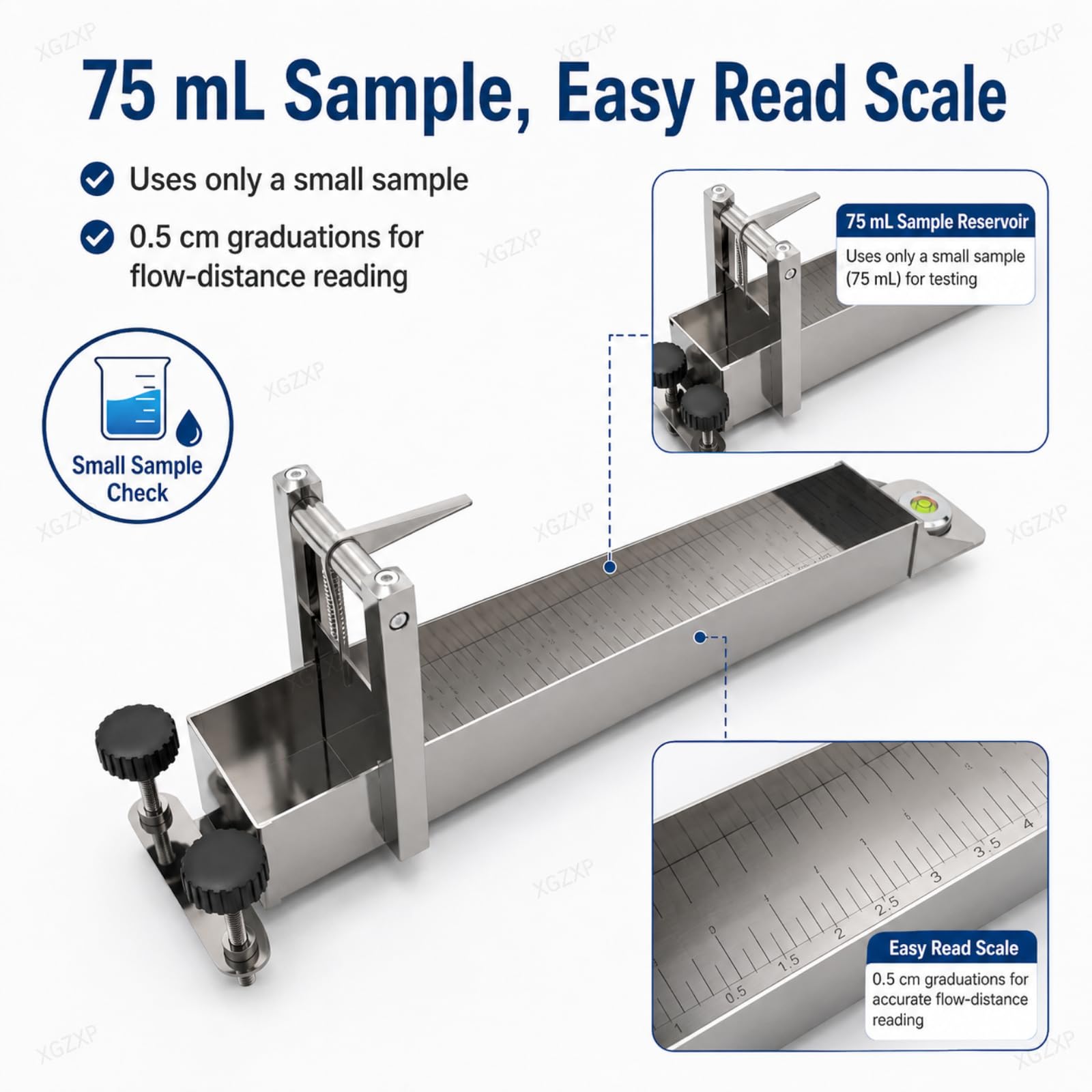 Medidor Automático De Viscosidad De Alimentos, Consistómetro, Capacidad De Muestra De 75 Ml, Longitud De 240 Mm, Medición De Flujo En 30 Segundos, para Mermeladas, Kétchup, Salsas Y Aderezos.