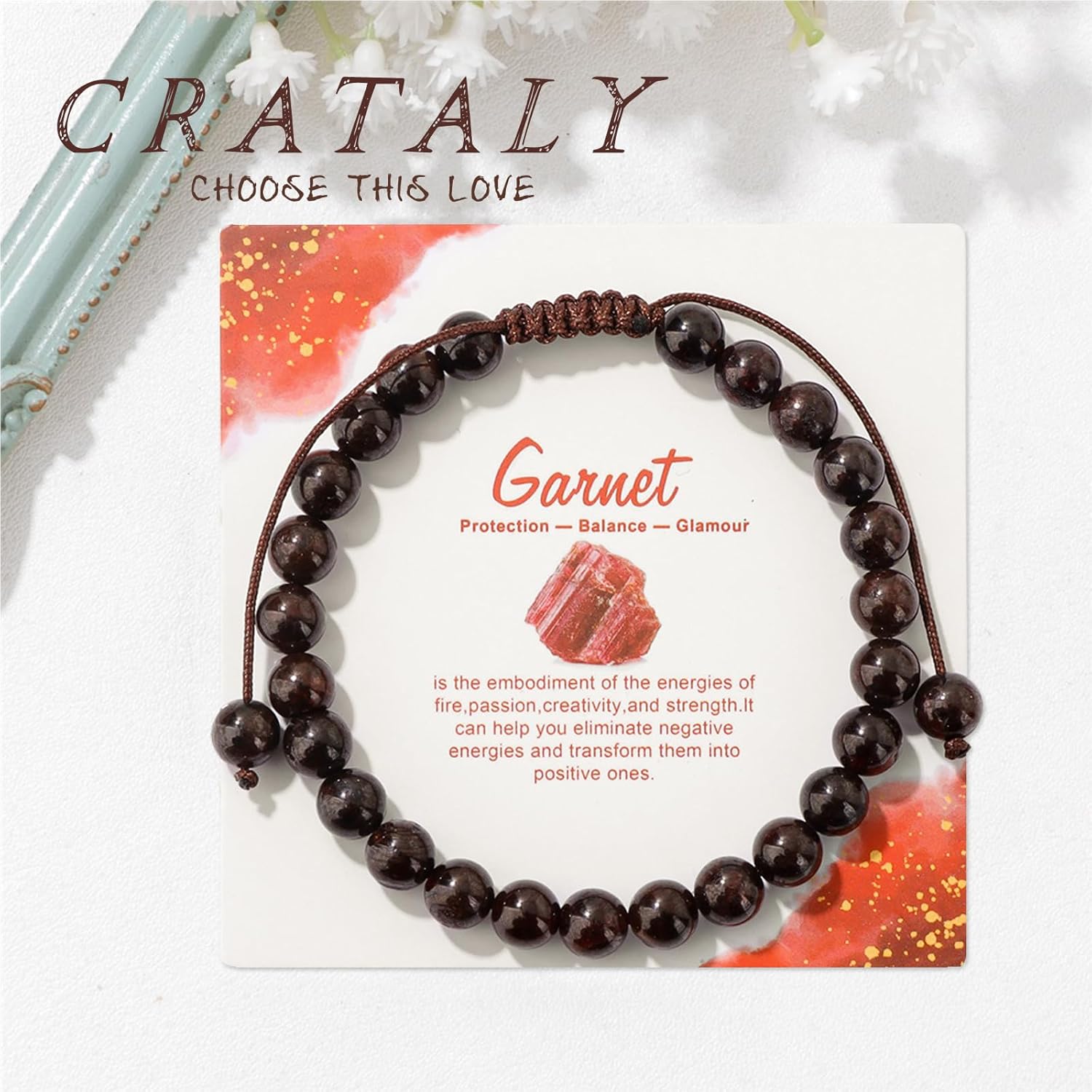 Irregular Healing Crystal Wrap Bracelet for Women Men, Natural Stone Birthstone Adjustable Jewelry,Anxiety Relief Jewelry,Protection Bracelets For Birthday Valentines Day Mother's Day Christmas Thanksgiving Gifts - Image 4