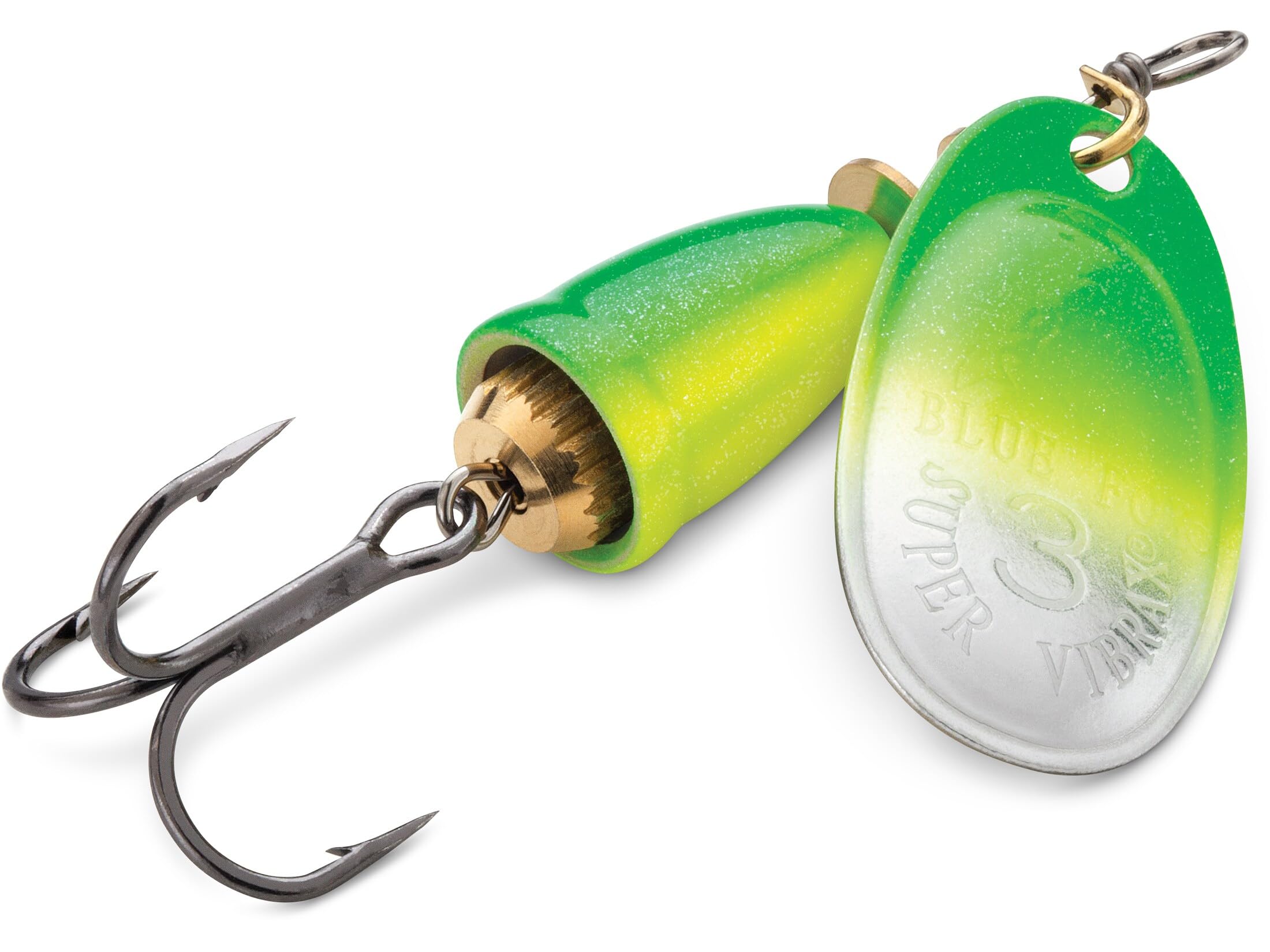 Blue Fox Classic Vibrax 02 Northern Lights Spinner - 3/16 Oz Green Chartreuse UV Finish