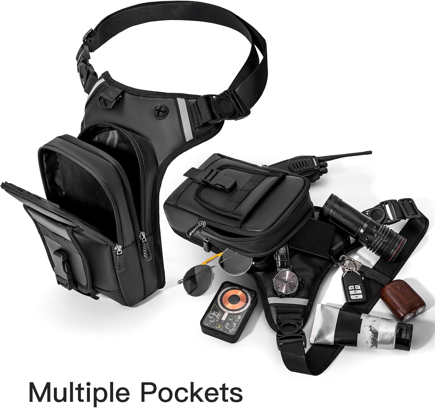 Waterproof Drop Leg Bag: Tactical Thigh Pack Waist Bag Riding for Men Women