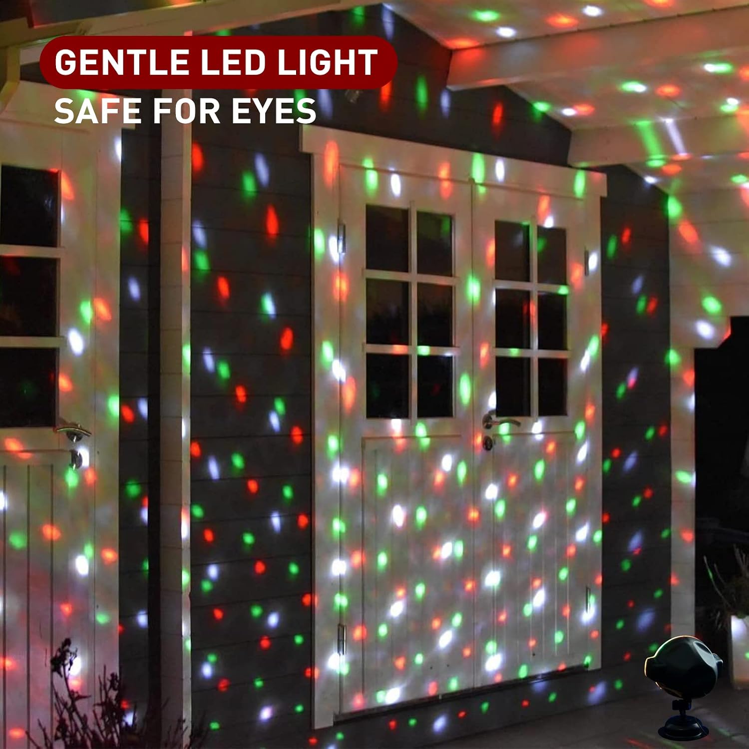 PEIDUO Christmas Projector Lights Outdoor, Multicolor Rotating Snowfall Projector, Moving Points Christmas Projection Lights Outdoor Yard Decorations for House Garden Holiday Decor