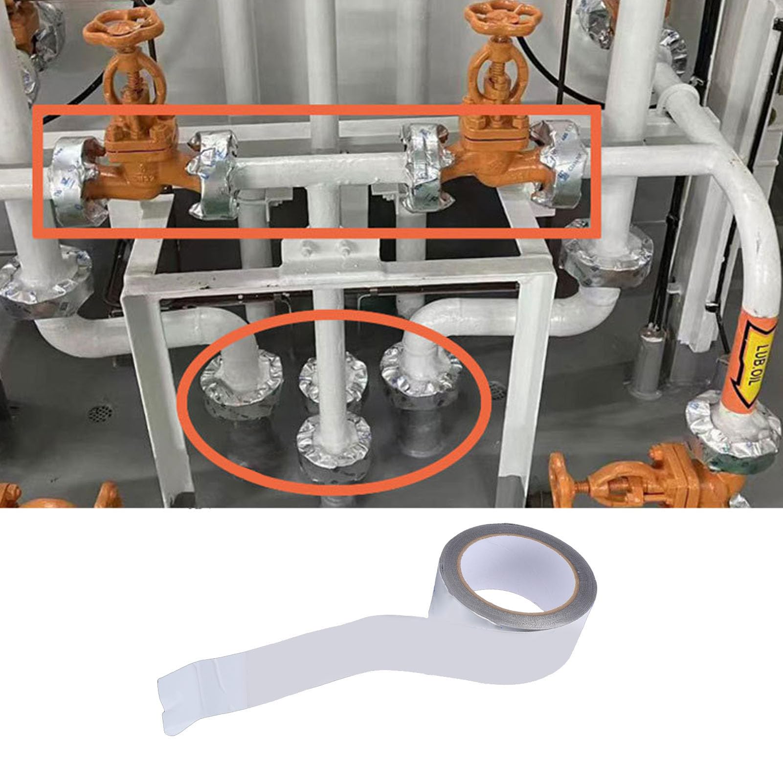 Fydun Taśma Termoizolacyjna Morska 100 Mm X 10 M Klej Silikonowy Wysokotemperaturowy Odporna na ogień Taśma Przeciwbryzgowa z Certyfikatem ABS CCS
