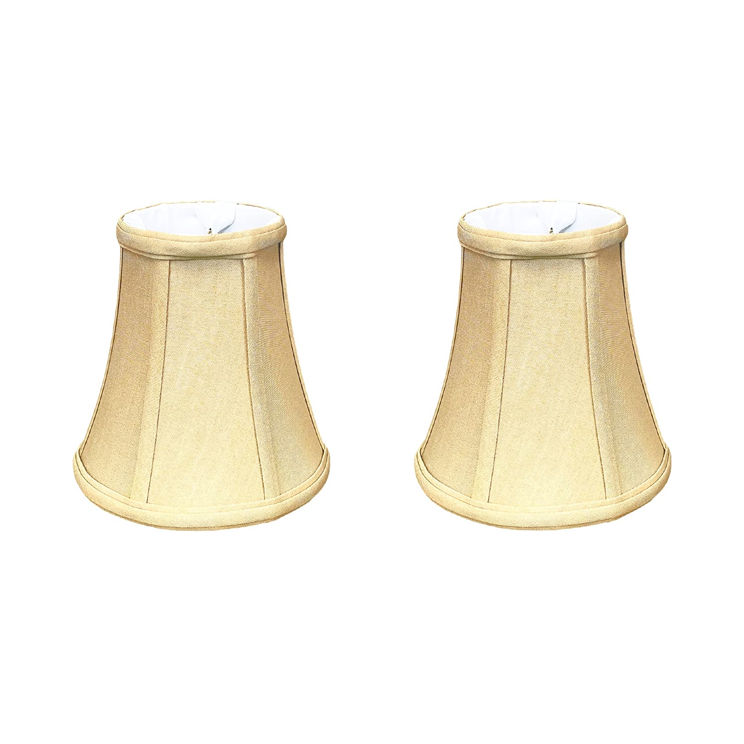 Royal Designs, Inc. BSO-704FC-6AGL-2 True Bell Basic Lamp Shade with Flame Clip, 3.5 x 6 x 6.25, Antique Gold, 2-Pack
