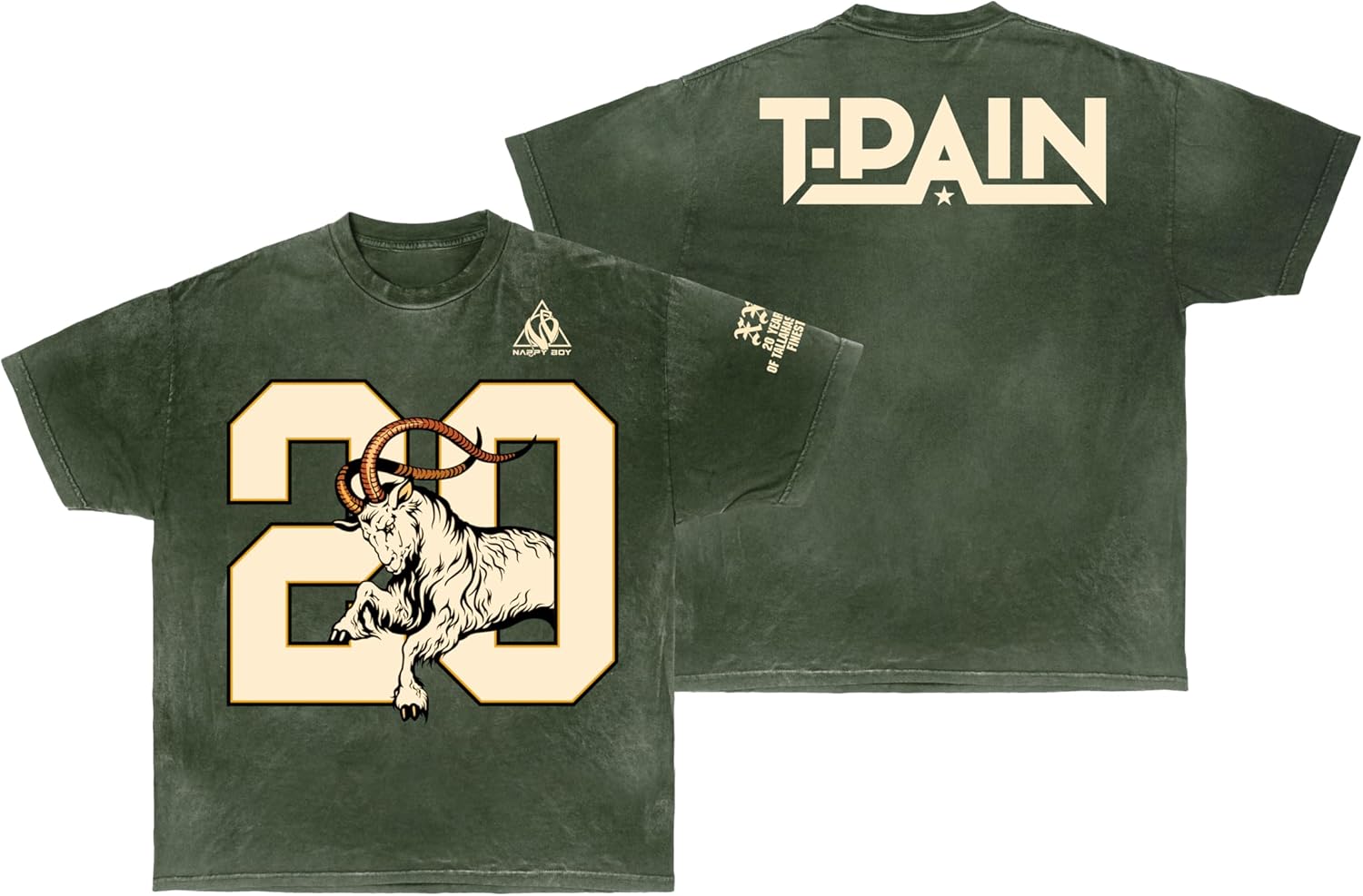 T-Pain Official Celebrating 20 Years of T-Pain Goat T-Shirt