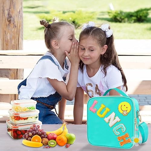 Miniatura 10 de Lonchera aislada para niñas, lonchera preparatoria para niñas adolescentes, bonita bolsa de almuerzo para niñas para niños, bolsa enfriadora grande