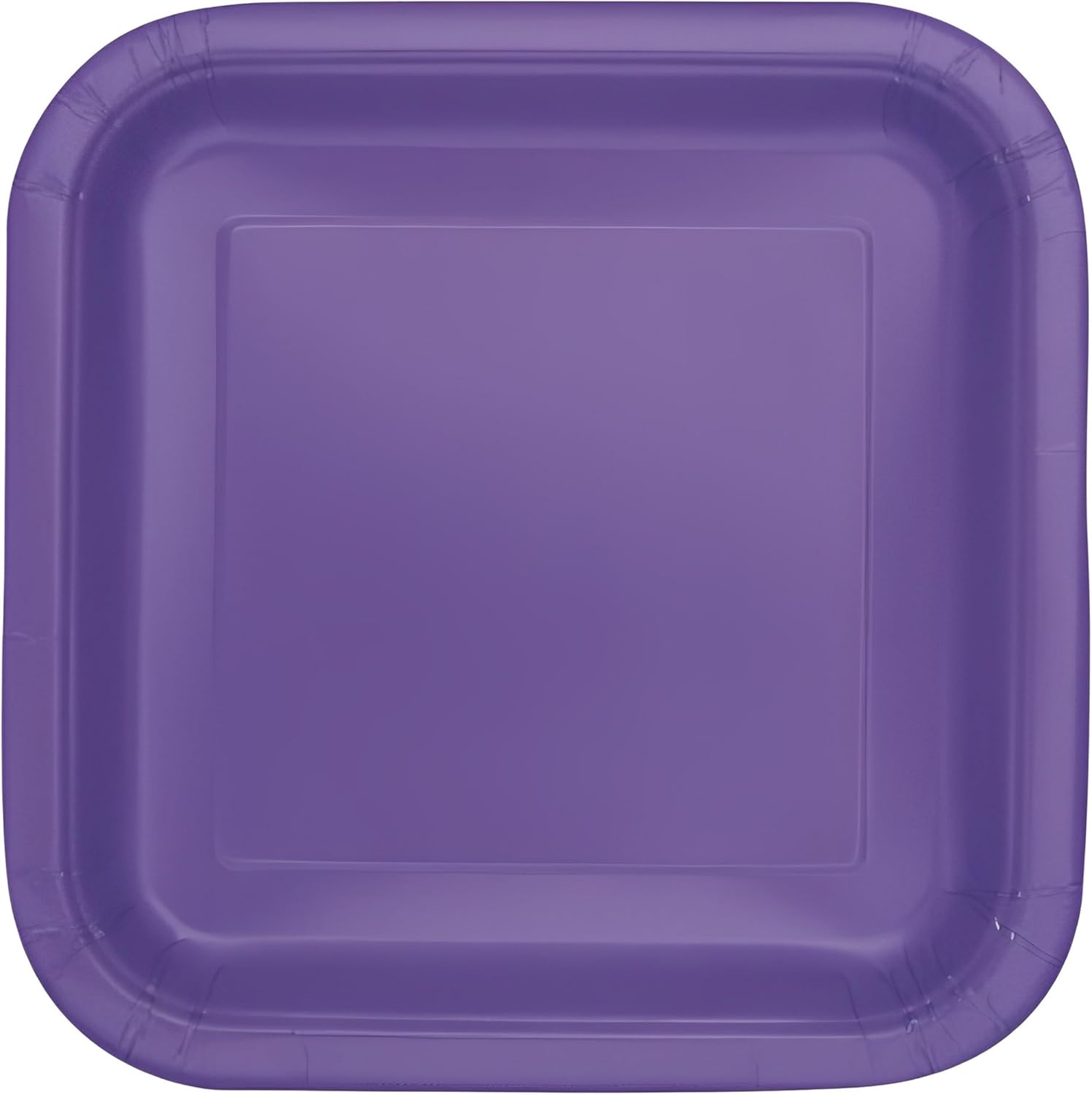 Unique Elegant Disposable Paper Neon Purple Square Dessert Plates - 7" (16 Ct) | Easy Cleanup and Quick Tidying Up - Perfect for Parties and Events - Image 2
