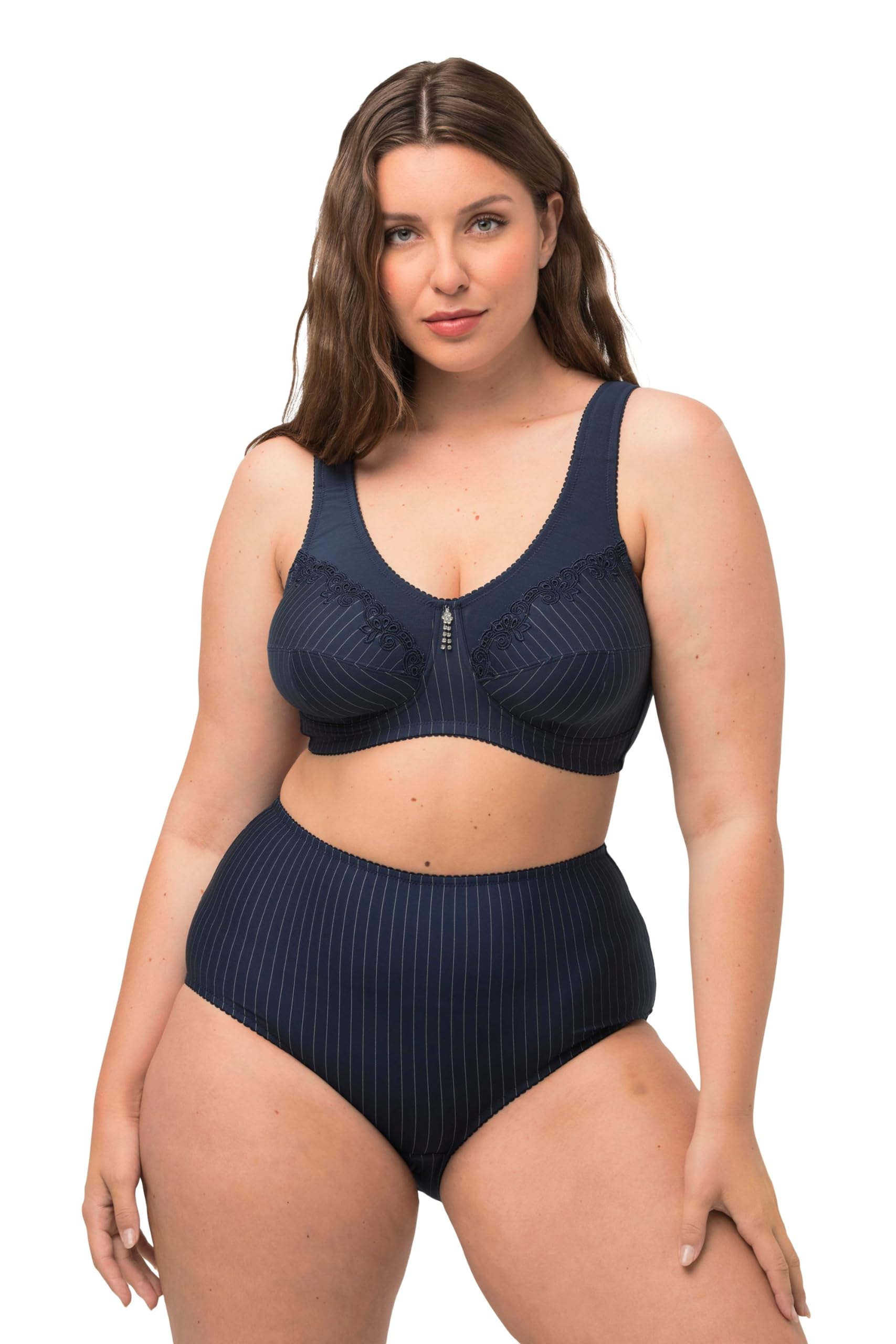 Ulla Popken Damen Entlastungs-BH, Ohne Bügel, Strassanhänger, Cup C - G Bra (1er Pack)