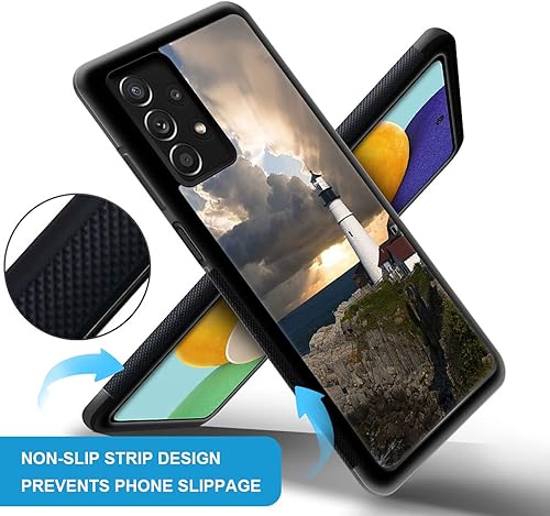 Miniatura 3 de CARLOCA Funda compatible con Samsung Galaxy A32 5G, diseño gráfico de identidad de nubes de faro, a prueba de golpes, antiarañazos, de acrílico duro