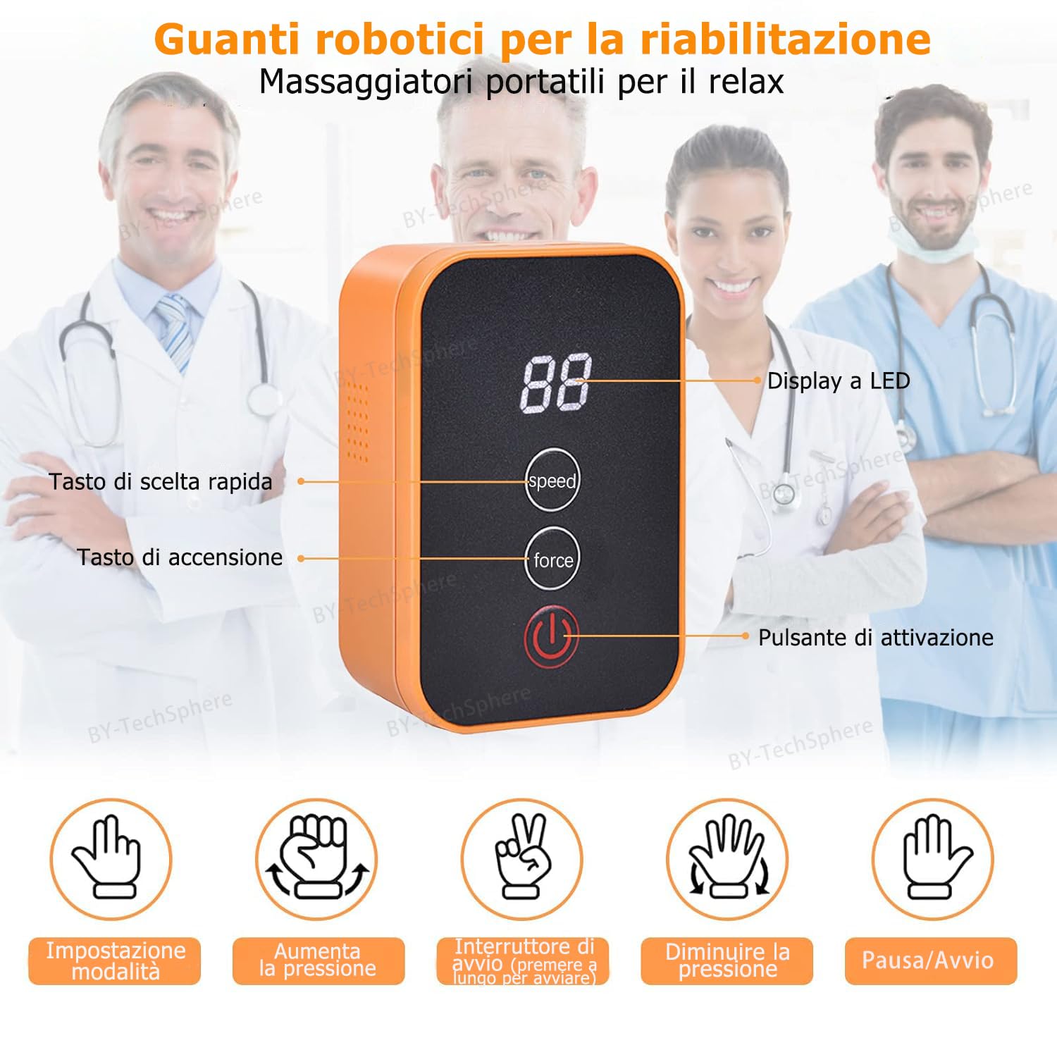（Mano sinistra + Mano destra）Guanti Di Riabilitazione Per La Riabilitazione Delle Dita e Della Funzione Della Mano, Guanti Robotici,Guanto Robotico Di Riabilitazione Per Emiplegia, Mano Per Ictus.