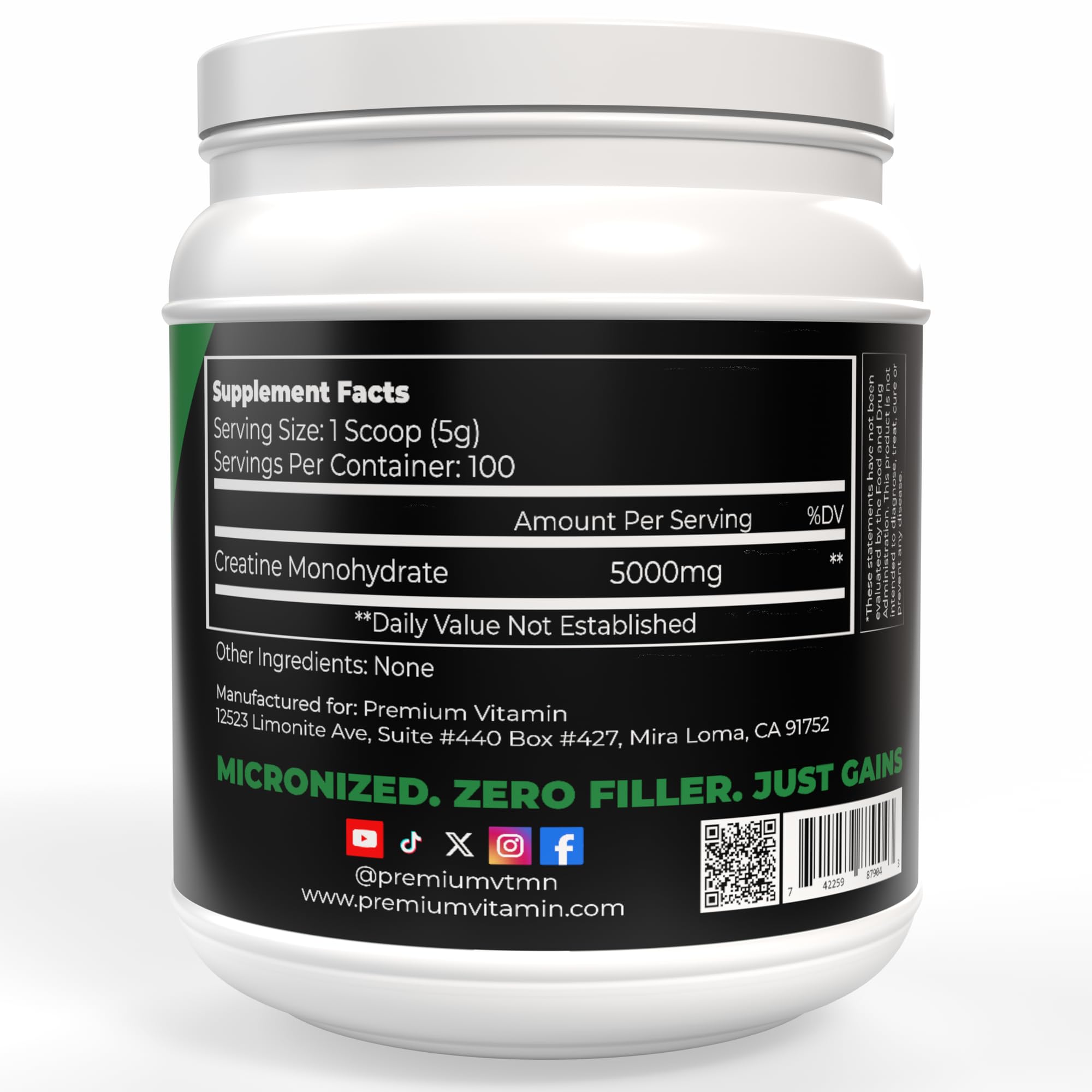 Creatine Monohydrate Powder – 100% Pure Micronized Unflavored Creatine for Men & Women - Muscle Growth, Power & Recovery – 100 Servings, 500g — Amazon image 9