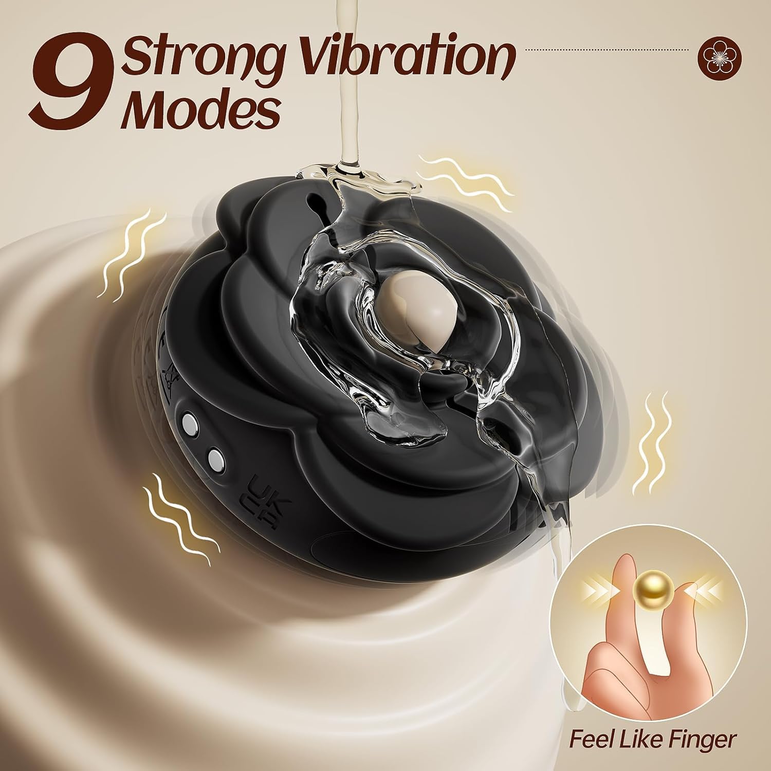 foshjay Nipple Toys Rose Toy - Nipple Clamps BDSM Toys with 9 Vibrating Modes Female Sex Toys 1 Pair Adult Toys for Women Silicone Nipple Vibrator Adjustable Couples Sex Toy: Black Rose