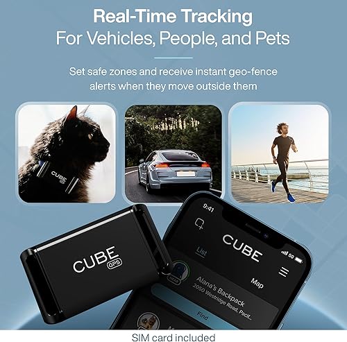 Miniatura 15 de Cube Rastreador GPS para vehículos – Dispositivo de seguimiento GPS para automóviles, camiones, mascotas – Seguimiento en tiempo real, SOS Pings