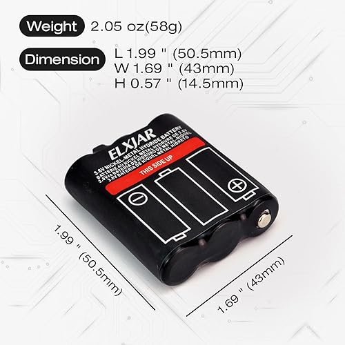 Miniatura 3 de Paquete de 4 baterías Ni-MH de 3.6 V 800 mAh de repuesto para Motorola PMNN4477AR T200 T400 T500 T800 T600 T62 T82 T92 T260 T265 T801 T460 T465 T480
