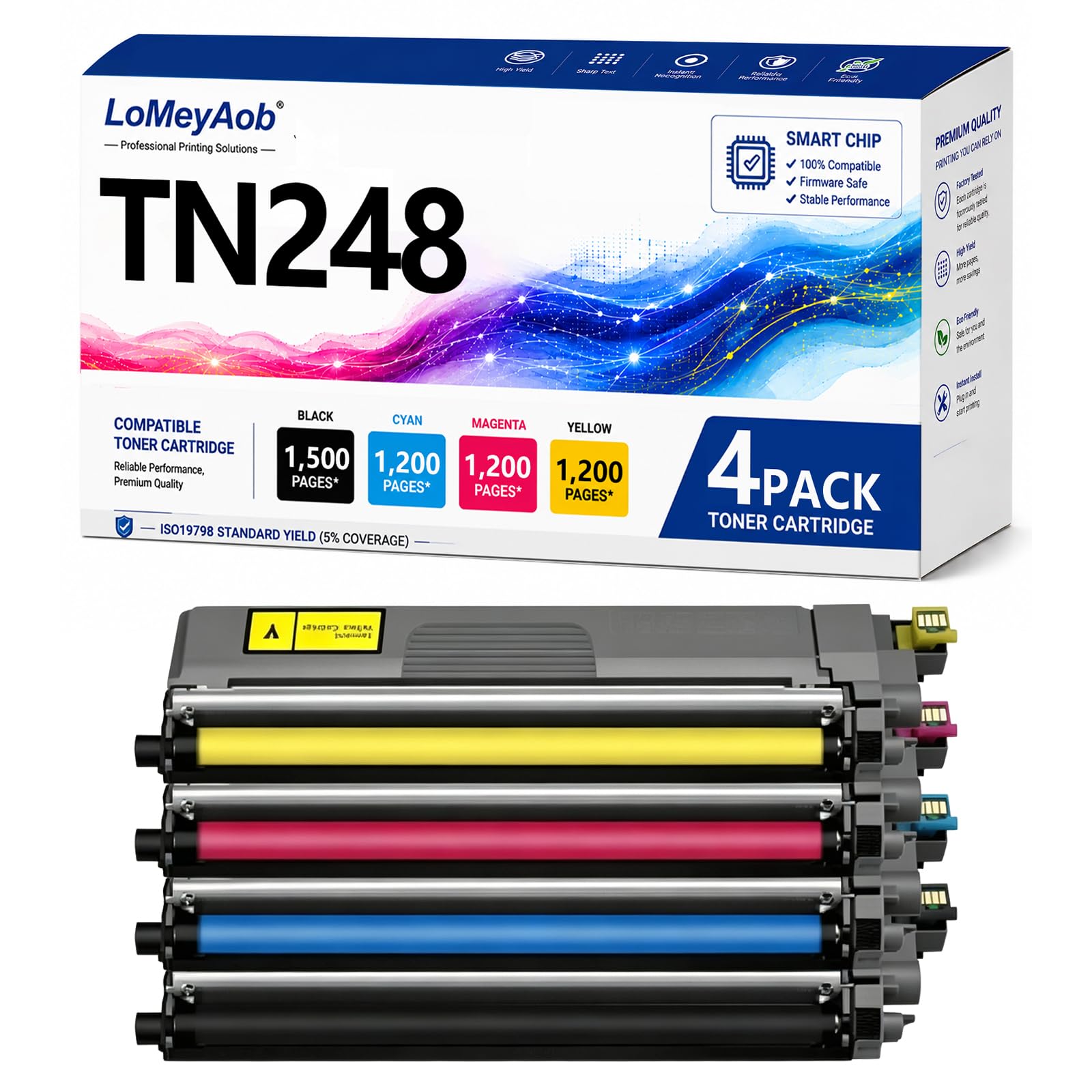 Cartuccia di toner TN248 248, sostituzione ad alta resa per stampante Brother Color LaserJet HL-L3215CW L3220CW L3240cDW L8230CDW L3220CWE, colori ricchi