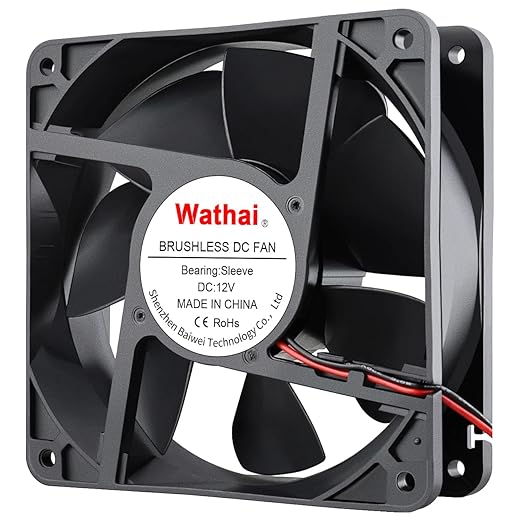Wathai 120mm x 38mm 12V High Airflow Cooling Fan