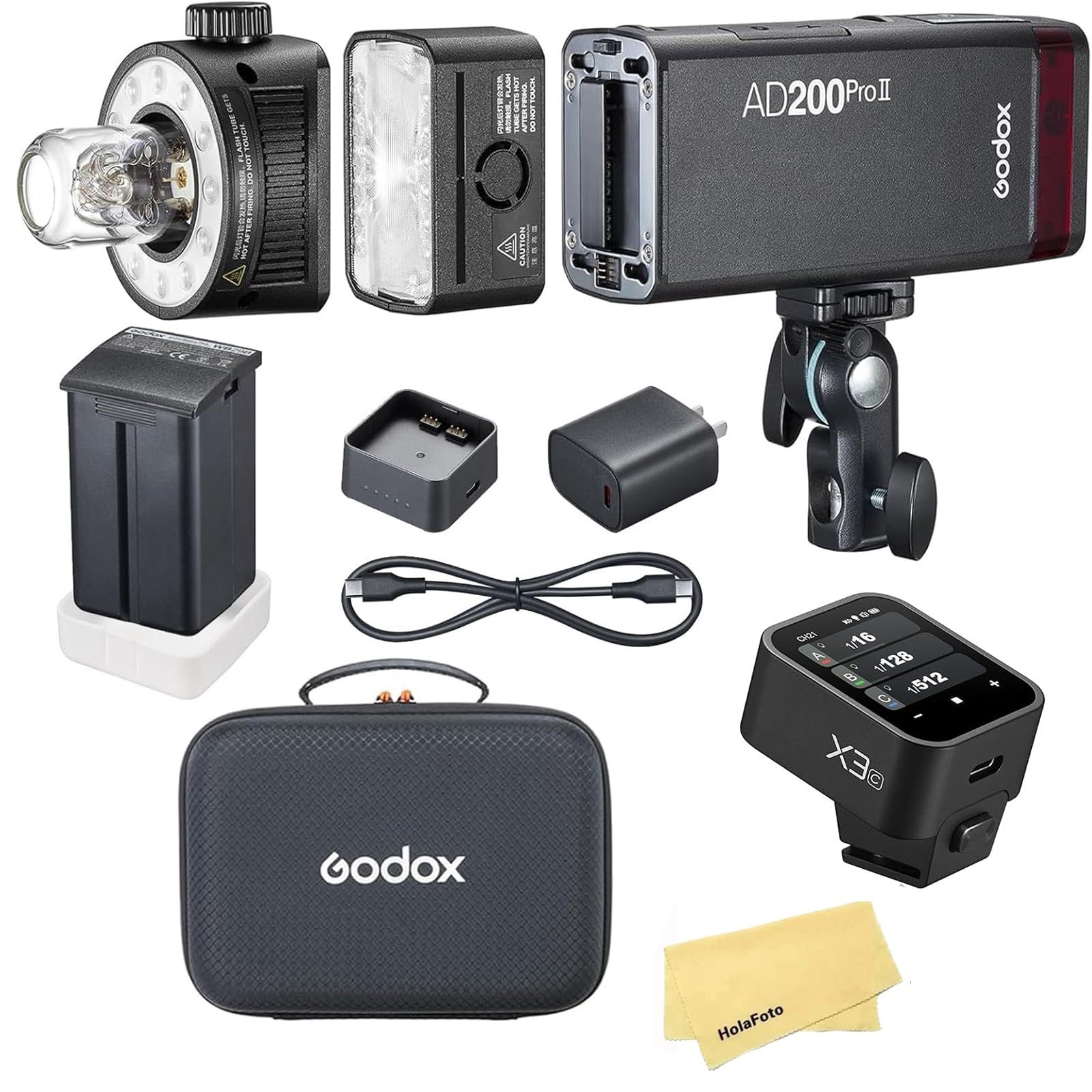 Amazon.com : Godox AD200 Pro II 2.4G Pocket Flash Strobe with X3C