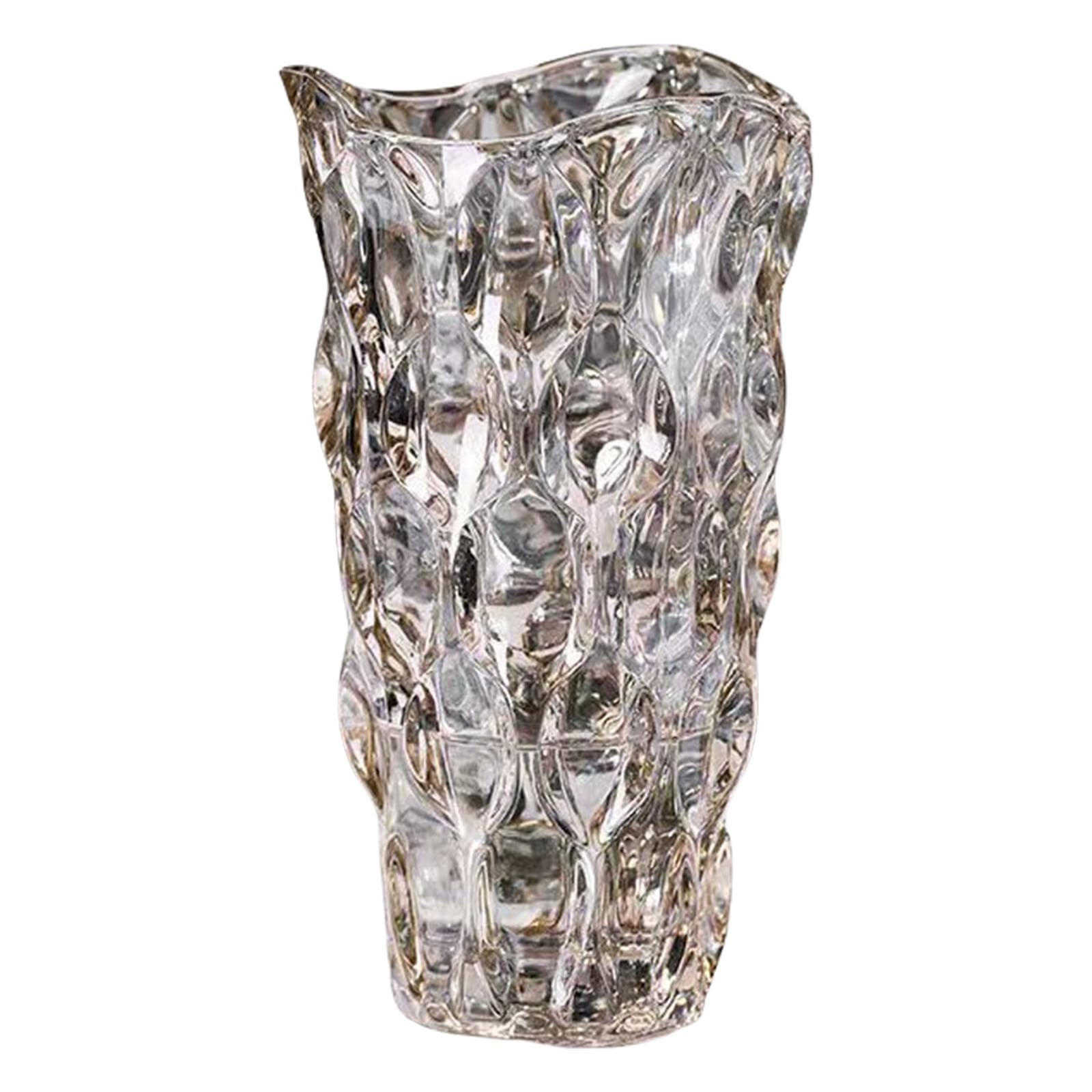 Vase en verre transparent stable pour éviter les chutes de bouquets