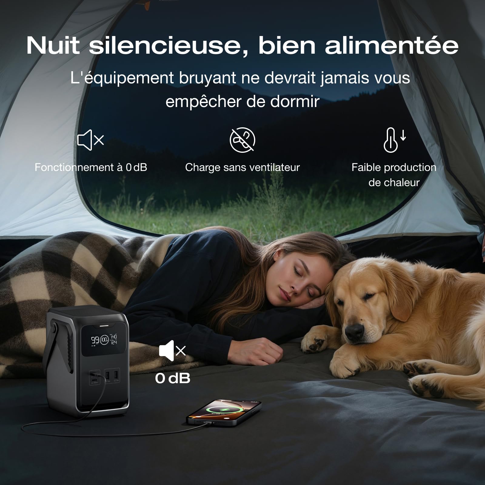 Station électrique portable ECOFLOW Trail 200 DC 192Wh avec poignée, Batterie externe LFP ultra-légère, 220 W, Charge rapide, 4 ports, anti-chute, pour le camping en plein air, voyages, urgences