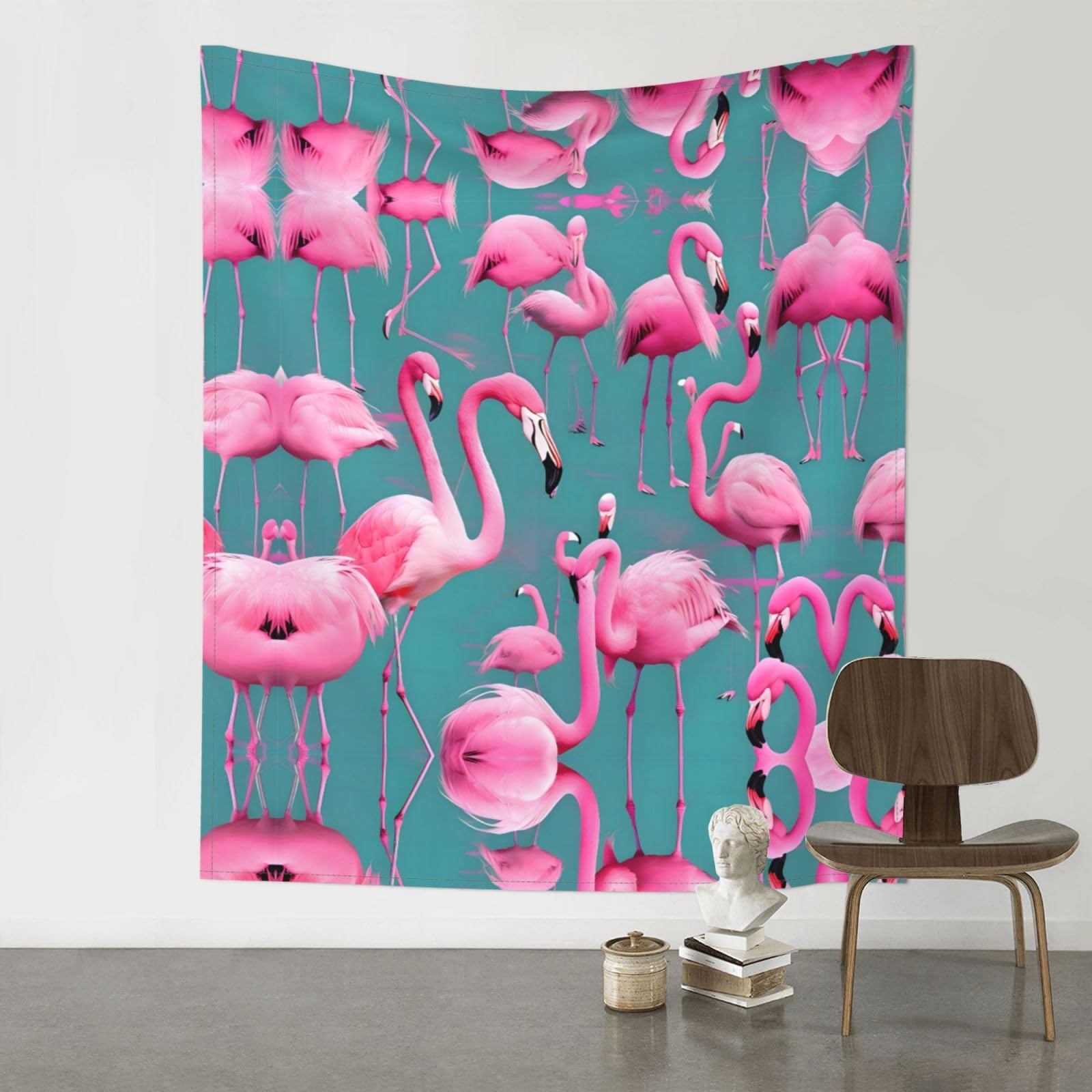 YYHWHJDE A flock of flamingos Prints 60x51in Wall Tapestry – High-Grade Polyester Throw for Dorm, Beach & Home Decor