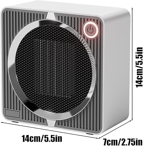 Miniatura 6 de Calentador de escritorio, aspecto moderno y elegante, 5.5x2.8x5.5 in, calentador de oficina de dormitorio de invierno, dispositivo de calor personal