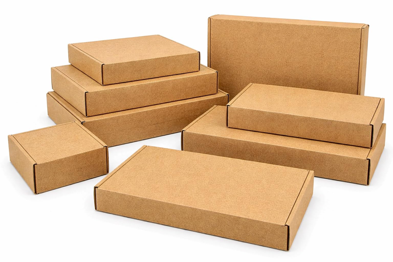 Scatole Cartone Fustellate Piatte Avana 48x41x5cm Scatoloni Imballaggio Spedizioni Cartoni Trasloco Scatoli in cartone Ondulato Leggere Solide e Resistenti - set da 10 - Made in Italy