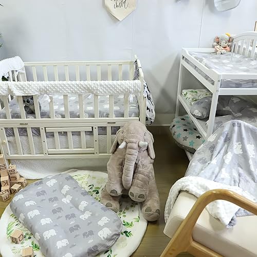 Miniatura 6 de Fundas para tumbona de bebé, funda para tumbona de recién nacido, funda extraíble para tumbona acolchada de bebé, ajuste cómodo (tumbona no incluida)