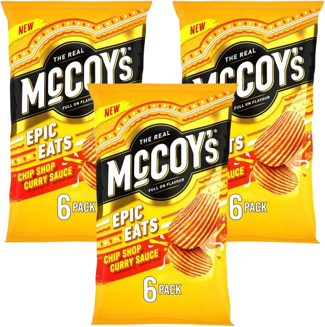 Crisps Bundle Consisting of McCoy's Epic Eats Chip Shop Curry Sauce