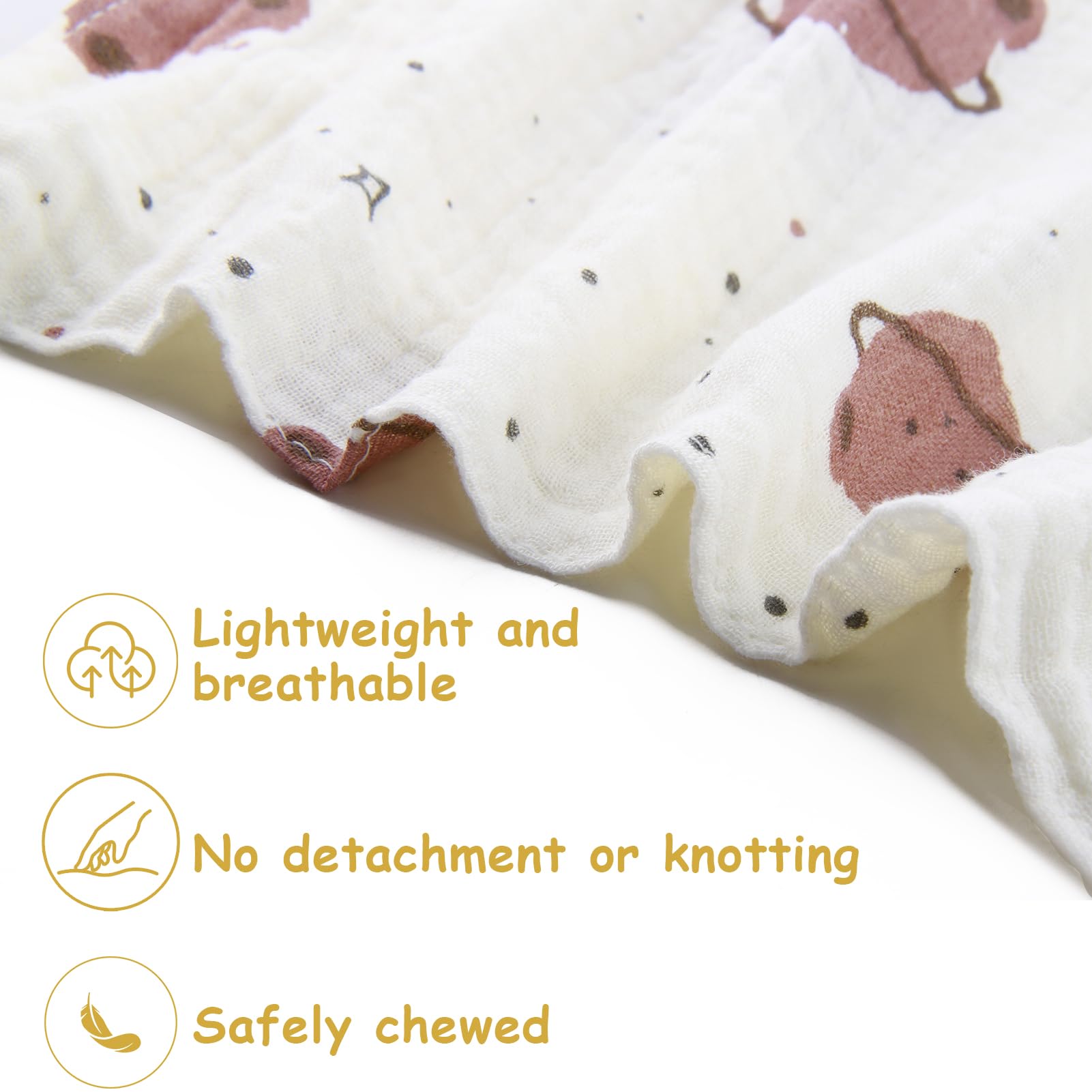 ORUZA Baby Comforters - Rabbit Baby Blanket for Infant Toddler Newborn Boys and Girls, Dark Khaki - Image 4