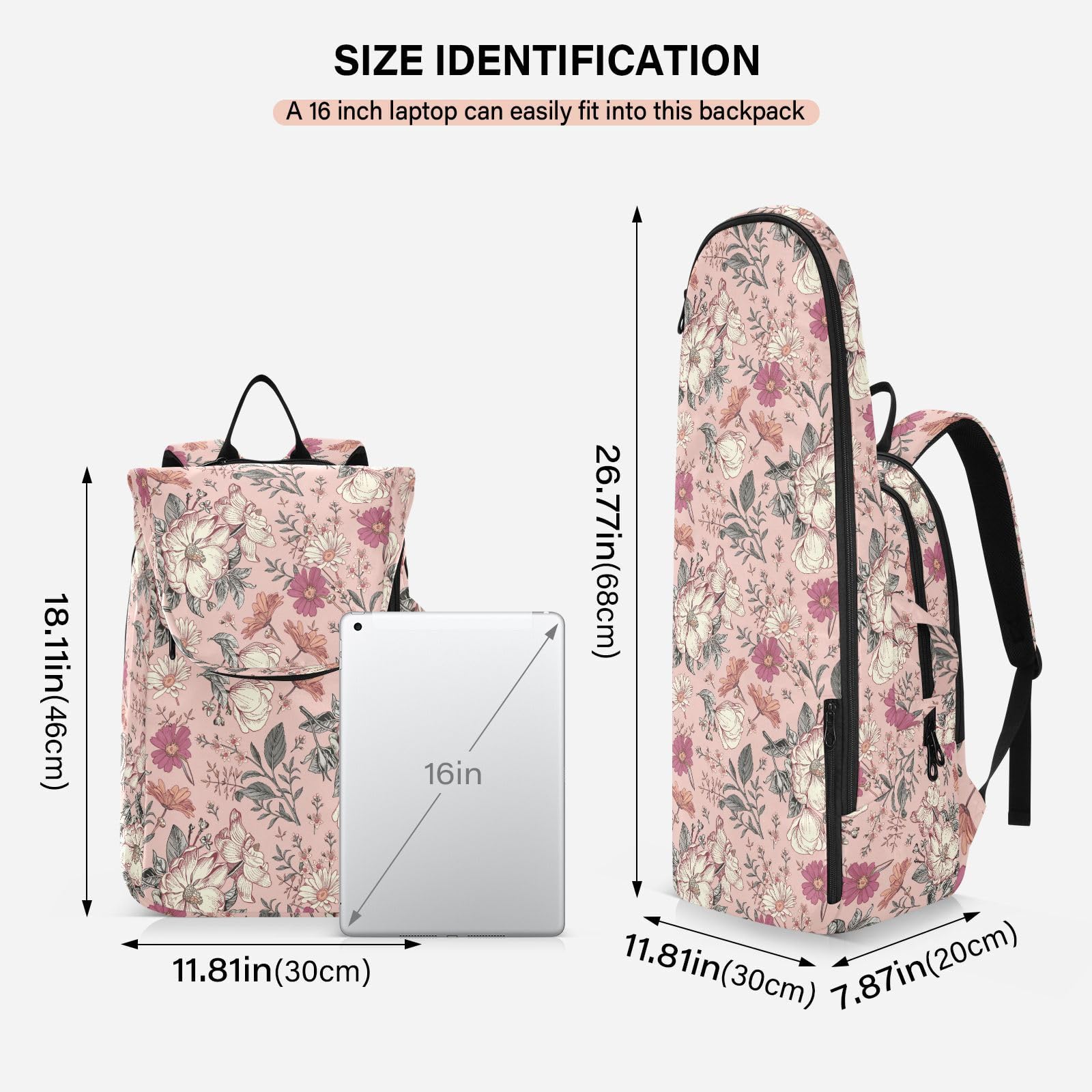 junzan Mochila para raqueta de tenis, resistente al agua, 3 raquetas de bádminton, funda para raqueta de bádminton, para hombres y mujeres, tenis, deporte, vintage, flores, melocotón