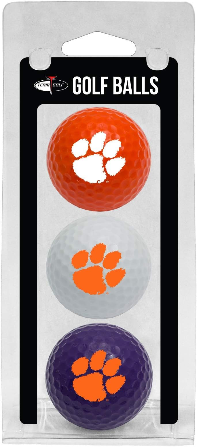 Team Golf NCAA Regulation Size Golf Balls, 3 Pack, Full Color Durable Team Imprint