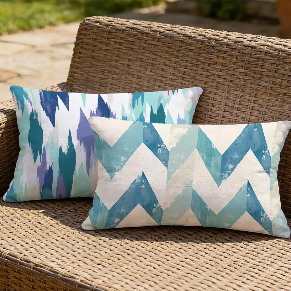 Housse de coussin extérieur imperméable 50x70 cm lot de 2 canapé