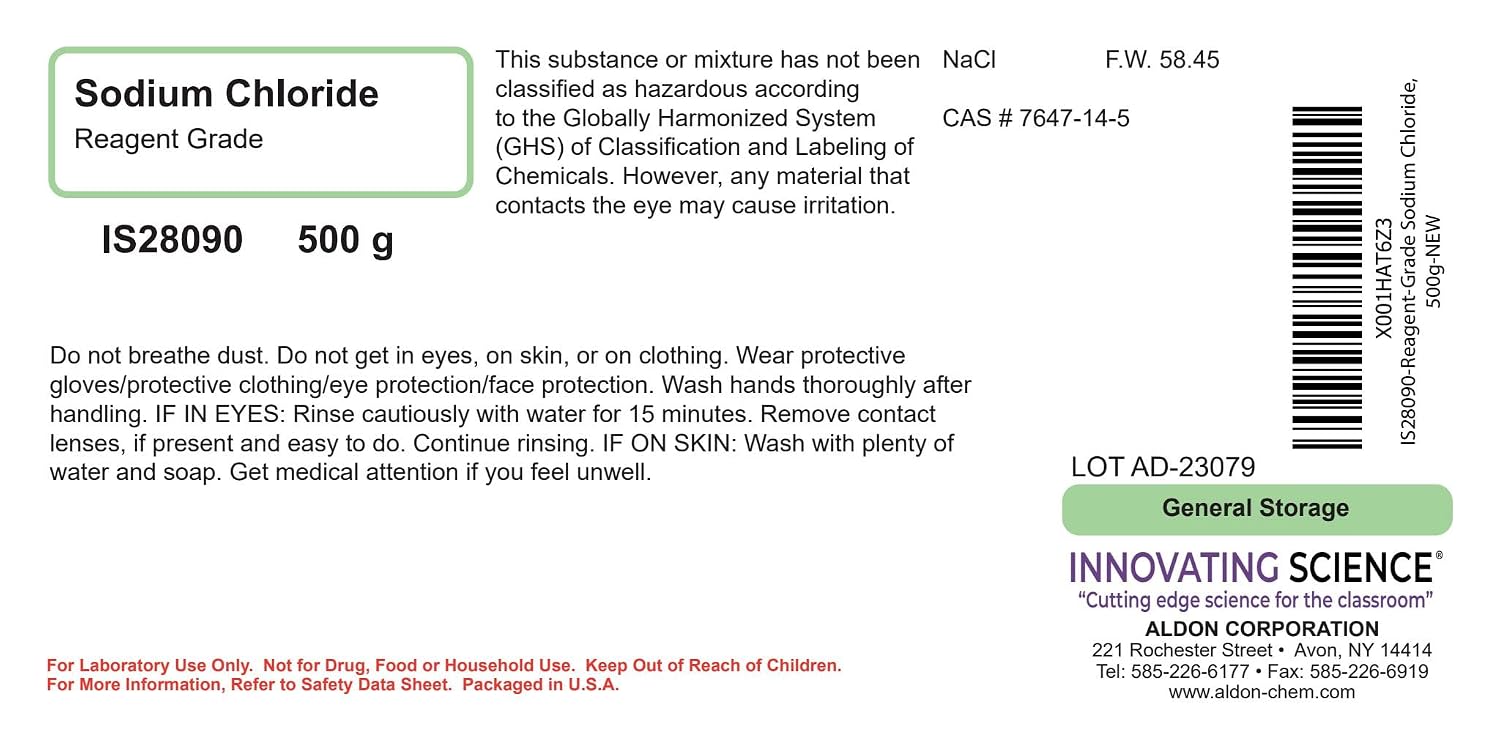 Reagent-Grade Sodium Chloride, 500g - The Curated Chemical Collection