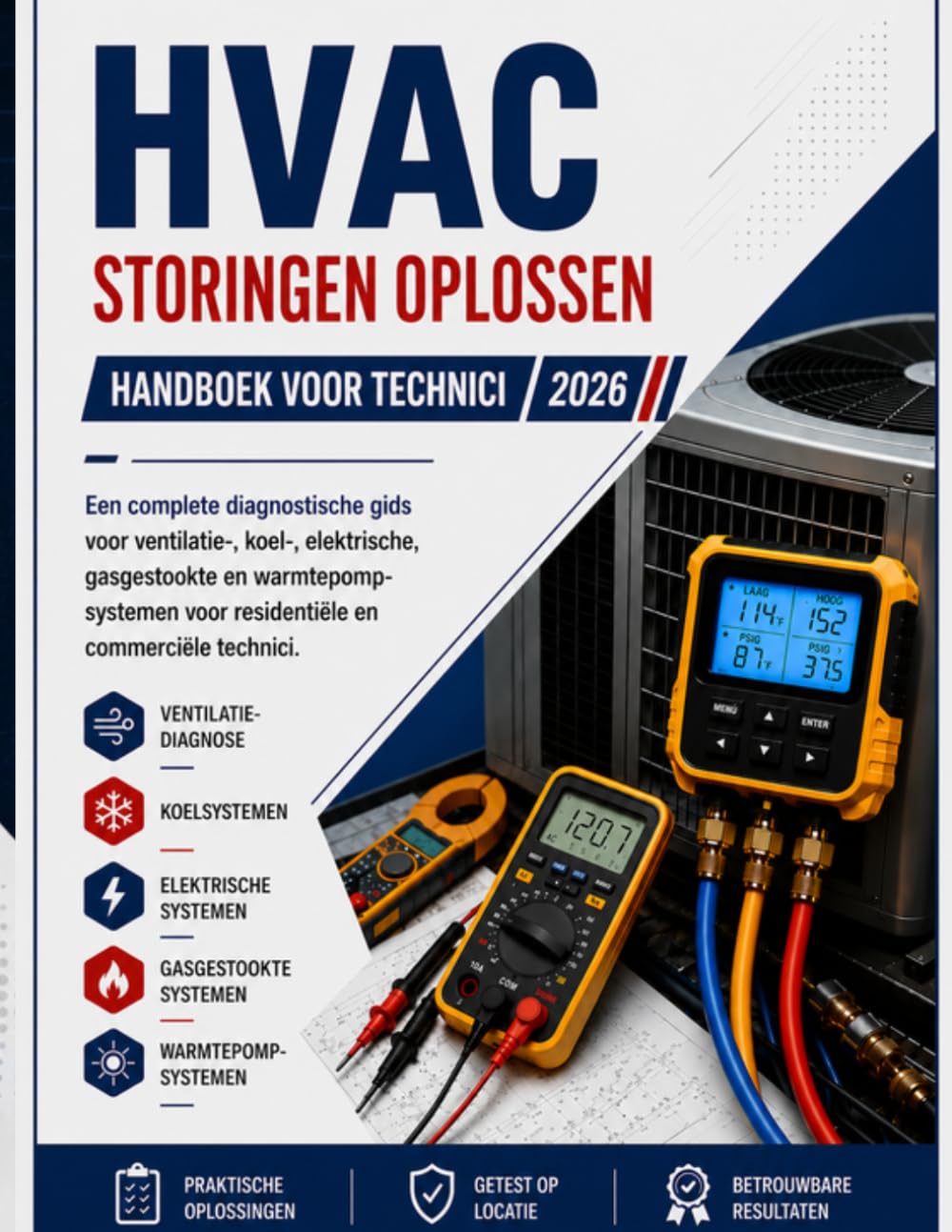 HVAC PROBLEEMOPLOSSING VELDHANDLEIDING: Een Complete Diagnosehandleiding Voor Luchtstroom-, Koelmiddel-, Elektrische, Gaspack- En Warmtepompsystemen ... Zowel Residentiële Als Commerciële Gebouwen.
