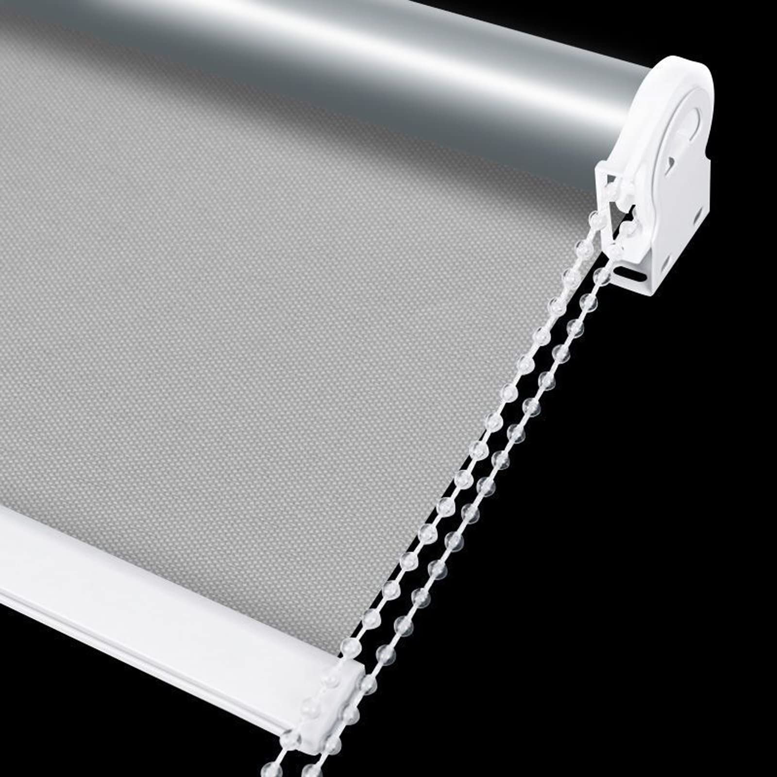 Persianas enrollables opacas resistentes a los rayos UV térmicas, revestimiento plateado, tela de poliéster para oficina, baño, dormitorio, sala de estar (150 cm x 230 cm)