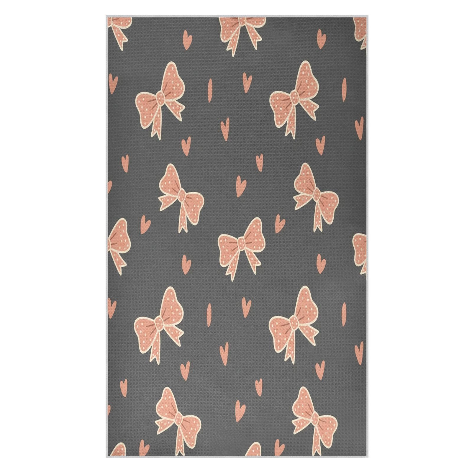 BURSTDDY Bows Kitchen Towels,Absorbent Dish Towels 2 Pack