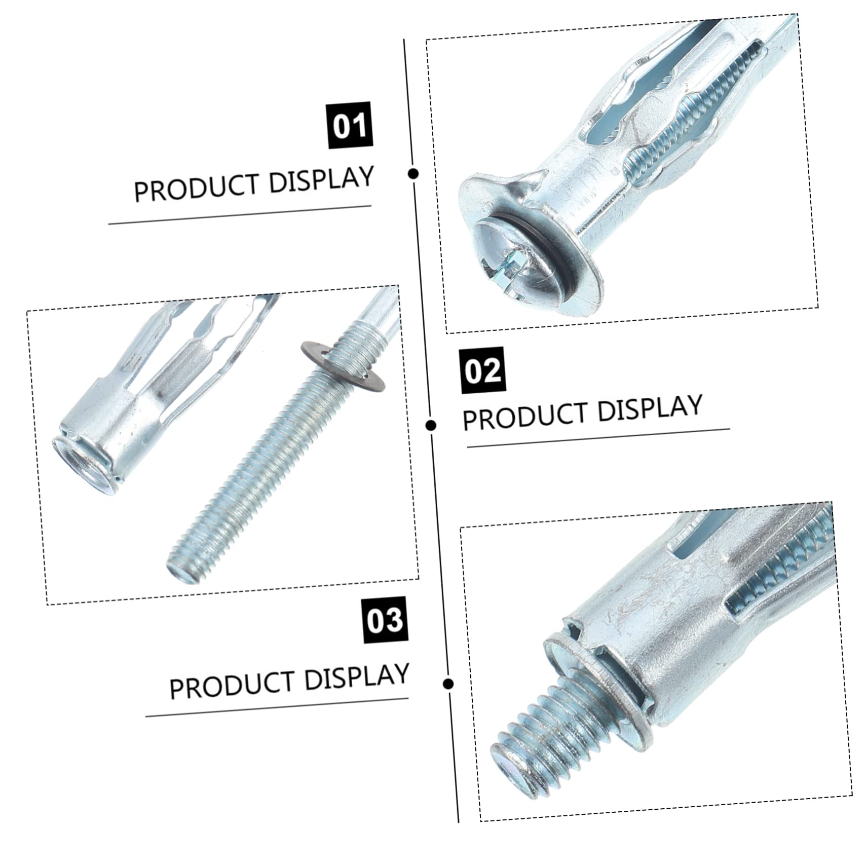 BELLIFFY 20 Pcs Cement Screws for Wall Anchors Heavy Duty Toggle Anchors for Drywall