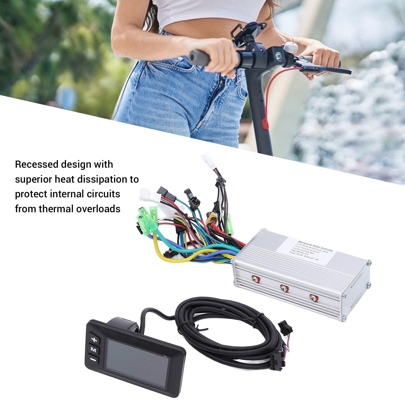 E-Bike Brushless Motor Controller Kit – 36V/48V/60V 500W 28A Sinuswellen-Controller Mit LCD-Display – Für Elektroroller & E-Bike E-Bike Brushless Motor Controller Kit – 36V/48V/60V 500W 28A Sinuswellen-Controller Mit LCD-Display – Für Elektroroller & E-Bike