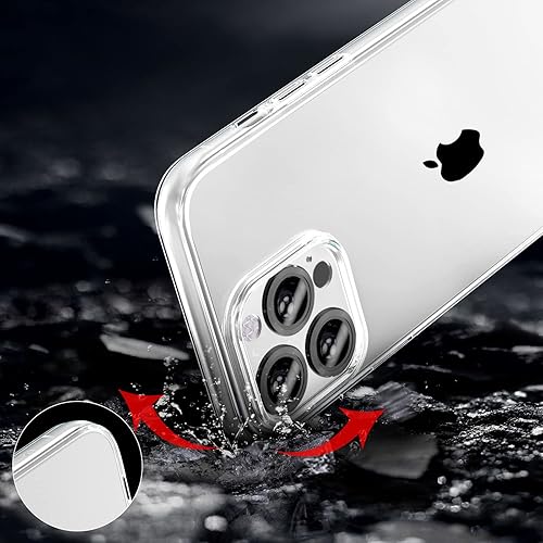 Vista 179 de TENOC Funda para teléfono compatible con iPhone 13 Pro Max, funda transparente a prueba de golpes protectora delgada para 6.7 pulgadas