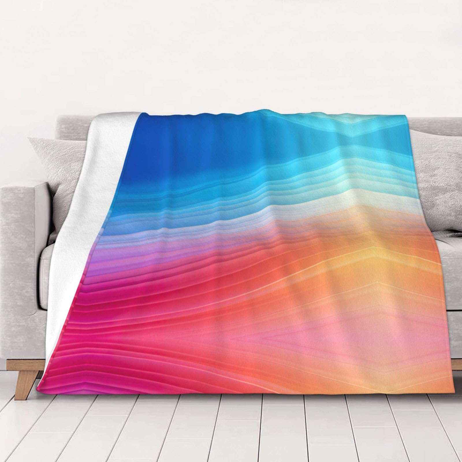 Couverture en peluche arc-en-ciel : finie la fraîcheur nocturne