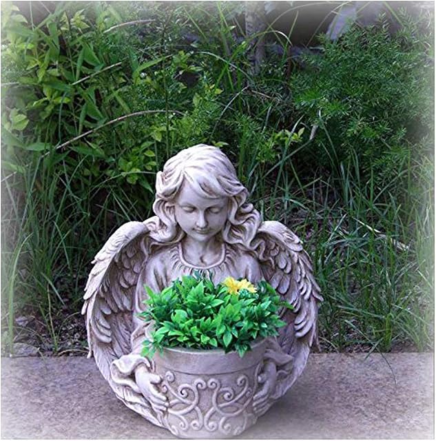 NF15150 Angel Garden Ornament Plant Pot 33 cm High Flower Pot Flower Bowl