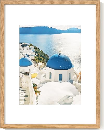 Axeman Marco de fotos de 16 x 20 pulgadas, 1 paquete de marco de madera maciza de roble para decoración del hogar, marco de fotos de madera natural