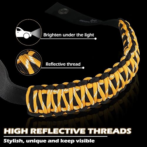 Vista 21 de SEVEN SPARTA Paquete de 4 asas de agarre compatibles con Ford Bronco 2021 2022 2023 2024 2/4 puertas, mango de agarre de paracaídas, repuesto