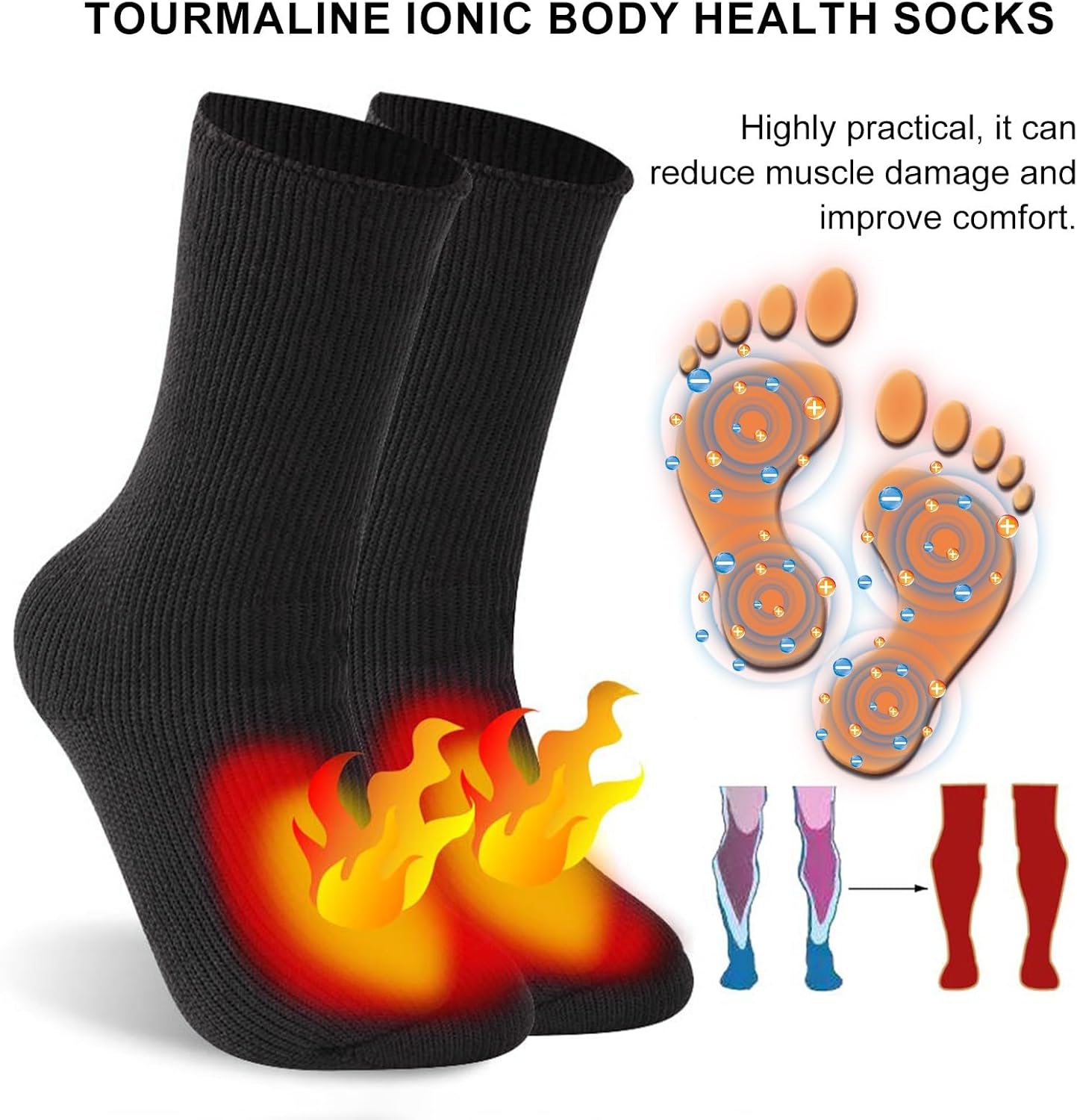 Socks demonstrating flexibility and material