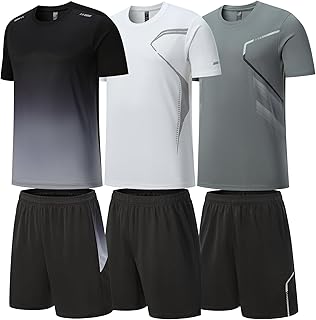 Ultimate 6-Pack Gym Set: Dry Fit Workout Shorts & Long Sleeve Shirts
