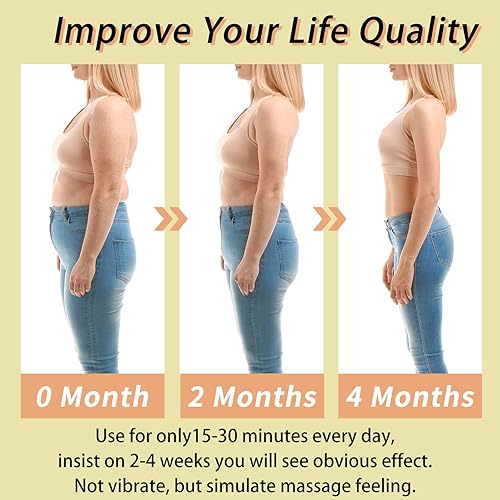 Miniatura 5 de Masajeador corporal mejorado 2023 Máquina de estiramiento de la piel para vientre, muslo, cadera, pierna (blanco claro)